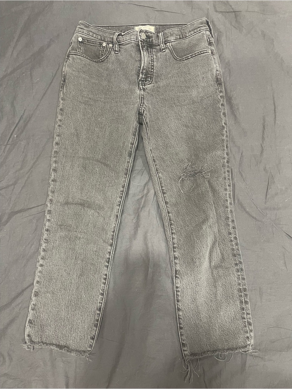Madewell Women's Straight Leg Gray Jeans